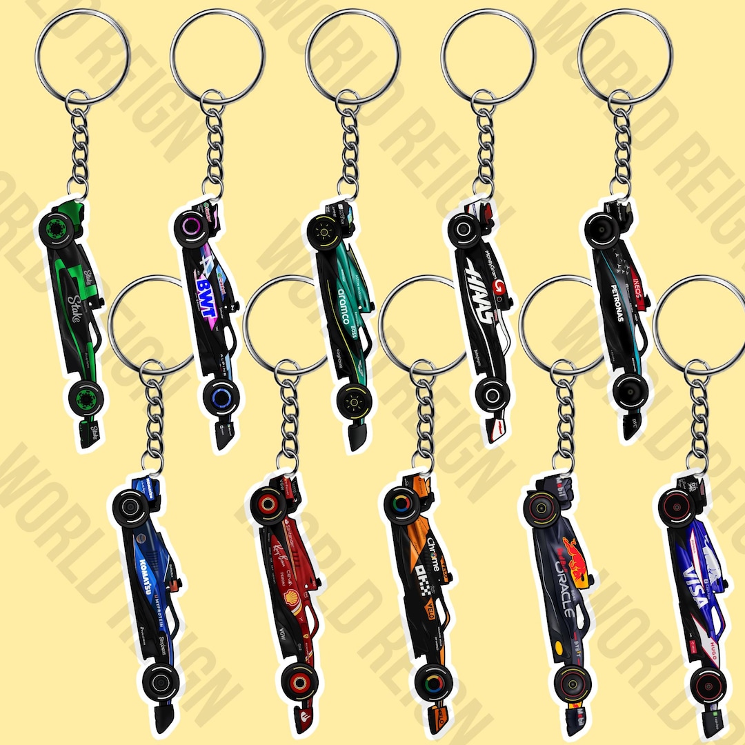 Formula 1 Race Cars Keychain 2024 F1 Liveries Keyrings - Etsy Australia