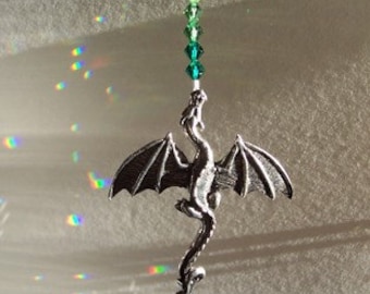 Celtic Pewter Dragon Suncatcher