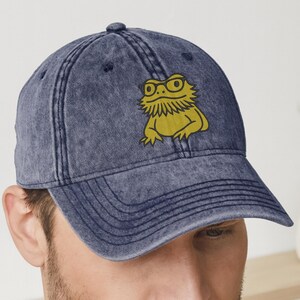 Bearded Dragon Cap - Nerdy Lizard Embroidered Hat | Vintage Dad Hat | Reptile Lover Gift