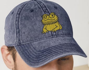 Bearded Dragon Cap - Nerdy Lizard Embroidered Hat | Vintage Dad Hat | Reptile Lover Gift