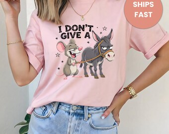 I Don't Give a Rat's Ass Shirt - Comfort Colors® Tee - Funny Donkey Rat Shirt - 100% Cotton