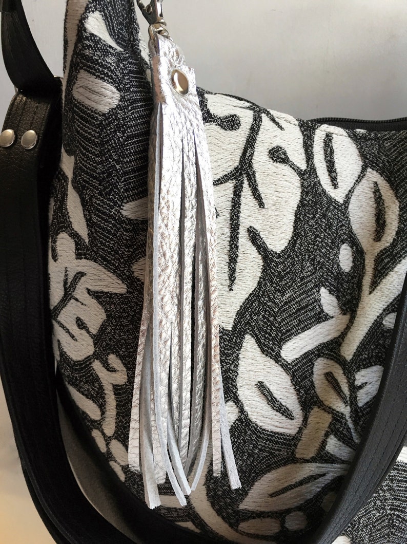 Rainbow Metallic Leather Tassel Leather Purse Charm Leather Etsy