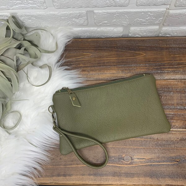 Olive Green Clutch Etsy