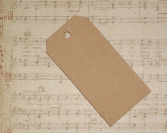 extra large kraft luggage tags