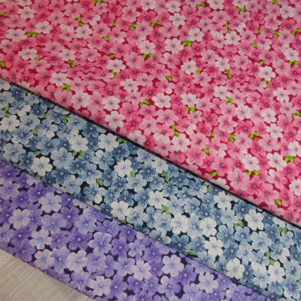 thumbnail image 2 of 100 X 4" Pink Cotton Floral Fabric Squares – Quilting Scraps Bundle / Charm Pack For DIY Crafts 2 of 6