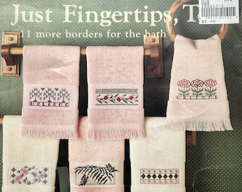 Just Fingertips, Too Cross Stitch Leaflet 668 Leisure Arts 11 More Borders for the Bath Copyright 1988