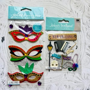 Jolee's Boutique La Nouvelle-Orléans et masques de mardi gras ensembles d'autocollants