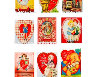 Vintage Valentine Cards PDF Instant Digital Download