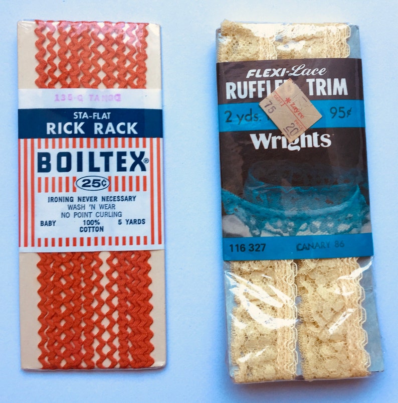 Bias Tape Seam Binding Rick Rack and Ruffle Trim Vintage Lot Etsy