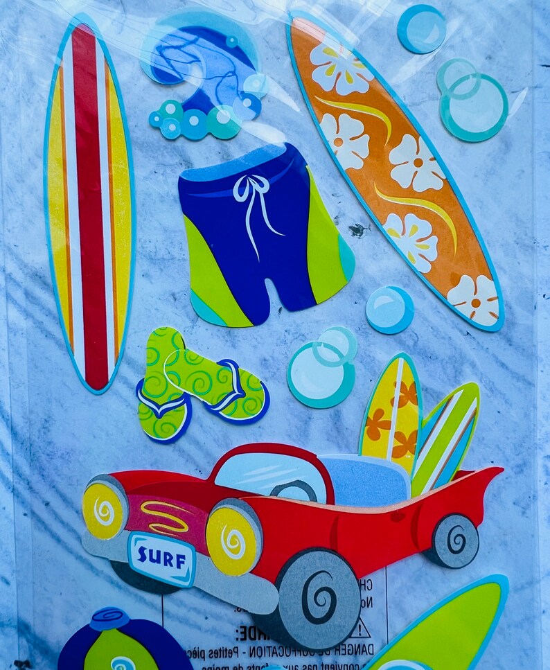 Swim Trunks Sticker Surfing Stickers - Sticko Classic Photo Safe Stickers Set of 15 - Etsy