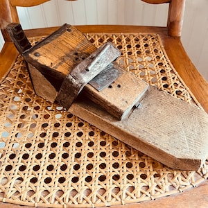 Vintage Woodworking Tool Hand Crafted Wooden and Metal Plane