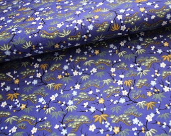 By the HALF Yard - Cherry Blossom Japanese themed - Cotton Fabric Palace Garden Blossoms