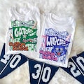 Custom Mascot striped Shirt, School Spirit Tee, Personalized Team T-Shirt, Retro Sports Graphic, Game Day Outfit, Fan Apparel Gift product logo