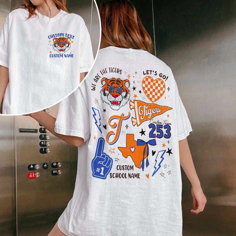 Custom Preppy Mascot Shirts, Retro Cheer Leader Shirts, Custom Pennant Shirt, School Spirit Shirt, Cheer Team Spirit Tee,Matching Team Shirt