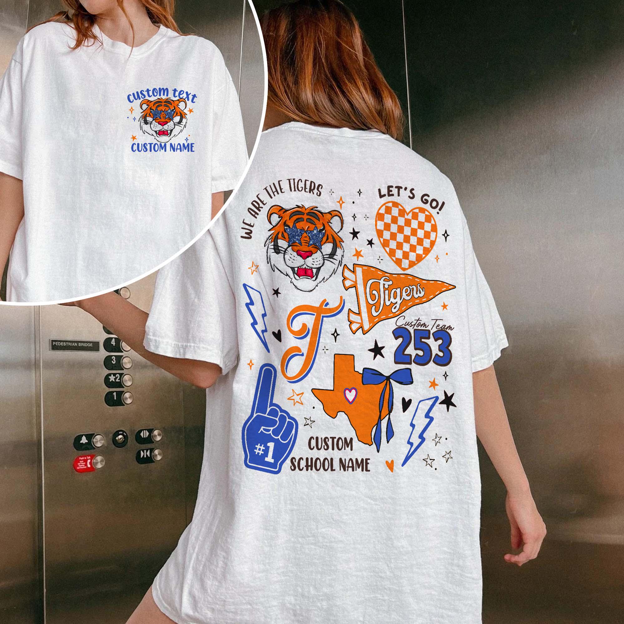 Custom Retro Mascot Shirts, Retro Cheer Leader Shirts, Custom Pennant Shirt, School Spirit Shirt, Cheer Team Spirit Tee, Matching Team Shirt