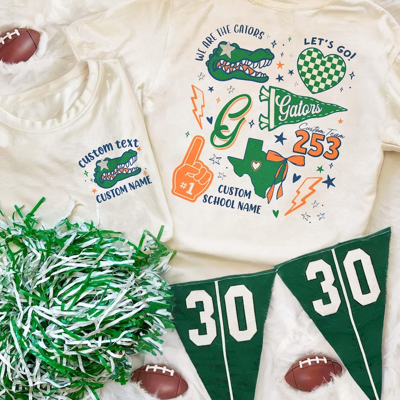 Custom Preppy Mascot Shirts, Retro Cheer Leader Shirts, Custom Pennant Shirt, School Spirit Shirt, Cheer Team Spirit Tee,Matching Team Shirt