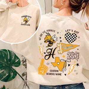 Custom Preppy Mascot Shirts, Retro Cheer Leader Shirts, Custom Pennant Shirt, School Spirit Shirt, Cheer Team Spirit Tee,Matching Team Shirt