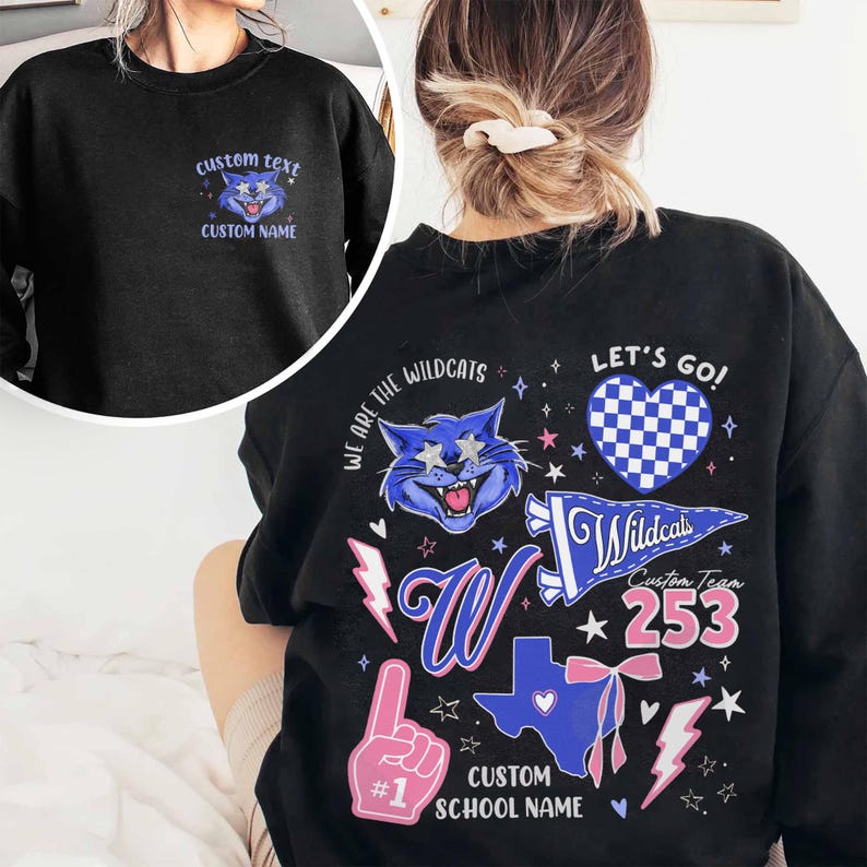 Custom Preppy Mascot Shirts, Retro Cheer Leader Shirts, Custom Pennant Shirt, School Spirit Shirt, Cheer Team Spirit Tee,Matching Team Shirt