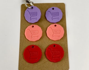 Trolley Token Keyring, UK Pound Shape Reusable Shopping Trolley Token, Trolley Token, Locker Coin,Trolley Coin,Trolley Fob,Shopping Cart Key