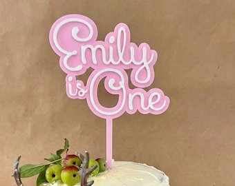 Personalized Name and Age Cake Topper, 3D Printed Birthday Decoration