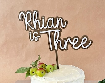 Personalized 3D Printed Birthday Cake Topper