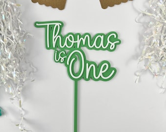Personalized 3D Printed Birthday Cake Topper, Custom Name & Age