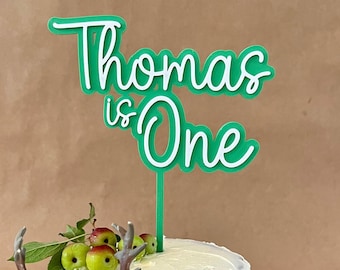 Personalised Cake Topper, Cake topper, Birthday cake topper,3d printed,Name is one cake topper,First birthday cake topper,Is one cake topper