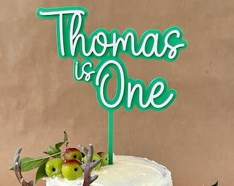 Personalised Cake Topper, Cake topper, Birthday cake topper,3d printed,Name is one cake topper,First birthday cake topper,Is one cake topper