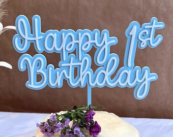 Personalized 3D Printed Birthday Cake Topper