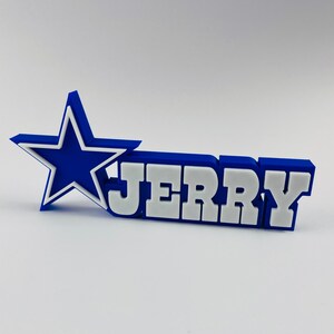 Dallas Cowboys Name Plate, Dallas Cowboys, Custom Name Plaque, Custom Desk Name