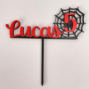 3D printed Spiderman Cake Topper,Custom Spiderman Cake topper,Personalised Cake Topper,Birthday Cake Topper, Spiderman Cakes,Party Decor,3d