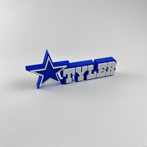 Dallas Cowboys Name Plate, Dallas Cowboys, Custom Name Plaque, Custom Desk Name