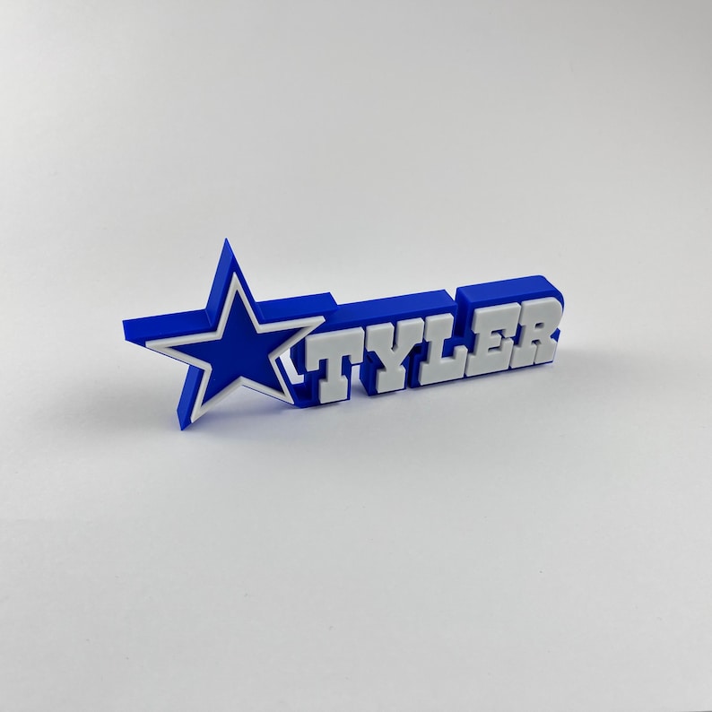 Dallas Cowboys Name Plate, Dallas Cowboys, Custom Name Plaque, Custom Desk Name