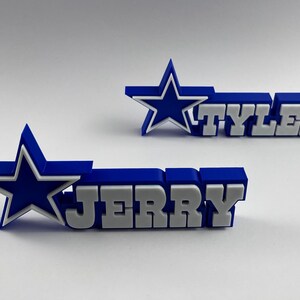 Dallas Cowboys Name Plate, Dallas Cowboys, Custom Name Plaque, Custom Desk Name