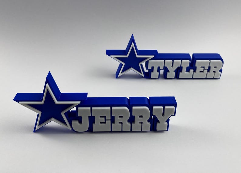 Dallas Cowboys Name Plate, Dallas Cowboys, Custom Name Plaque, Custom Desk Name