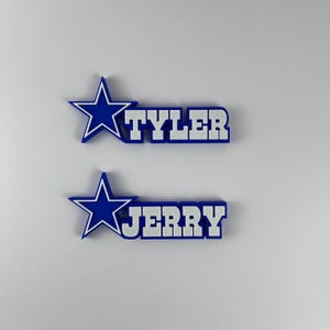 Dallas Cowboys Name Plate, Dallas Cowboys, Custom Name Plaque, Custom Desk Name