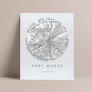 Fort Worth Map Print