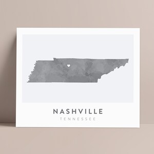 Nashville, Tennessee Map Poster