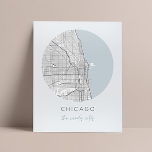 Impresión del mapa de Chicago