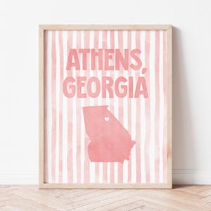Athens Georgia Map Poster · Georgia Wall Art