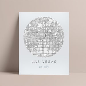 Impression de la carte de Las Vegas