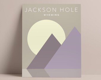 Arte de parede minimalista de Jackson Hole, Wyoming