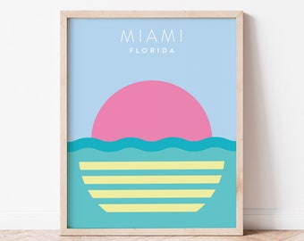 Miami, Florida Minimalist Wall Art