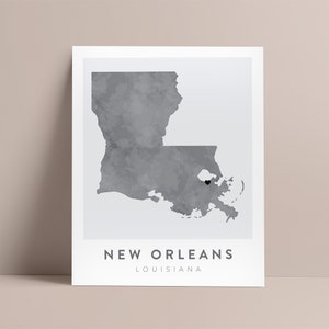 New Orleans Karte Poster