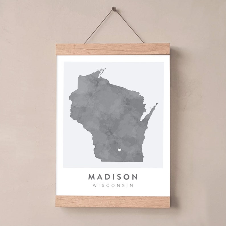Madison, Wisconsin Map Poster - Etsy