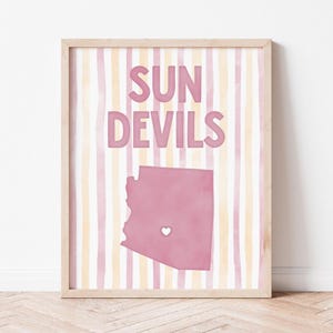 Poster Sun Devils · Muurkunst Arizona State University