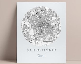 San Antonio Map Poster