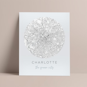 Charlotte Map Print