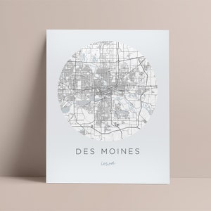 Des Moines Map Print