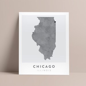 Afiche con el mapa de Chicago